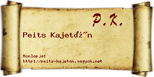 Peits Kajetán névjegykártya